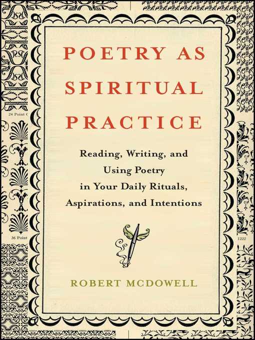 Title details for Poetry as Spiritual Practice by Robert McDowell - Available